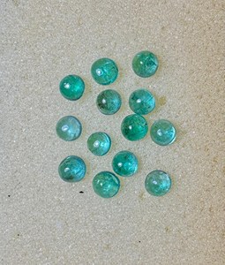 Esmeralda Zambiana Natural, Cabujón Redondo, Color Verde, Piedras Sueltas para Joyería, Anillos, Colgantes, Alta Calidad - Product Image 6