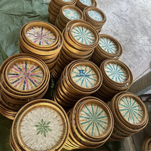 Bandeja de servicio de madreperla marrón MDF hecha a mano, bandeja decorativa personalizada con calidad árabe elegante para servir el desayuno en casa - Product Image 5