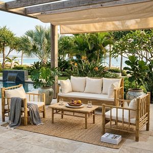 Wholesale Handmade Natural Bamboo Sofa <b>Set</b> – Vietnamese Style Patio & Outdoor Furniture - Product Image 1