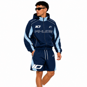 Conjunto Deportivo de Alta Calidad Personalizado, Chaqueta Cortavientos de Nailon con Capucha, Ligero, Sin Costuras, Resistente al Viento, con Logotipo Bordado - Product Image 5