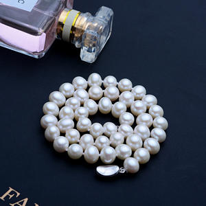 Collar de Perlas Zhuji para Mujer, Versión Coreana, Perlas de Agua Dulce Casi Redondas de 9-10 mm, XL125-1910, Venta al por Mayor - Product Image 1