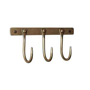 New Arrival <b>Wall</b> Mounted Bat Shaped Brown Coated Iron Hook <b>Rail</b> For Multipurpose Function Hanging <b>Clothes</b> For Decor For Closet - Product Image 2