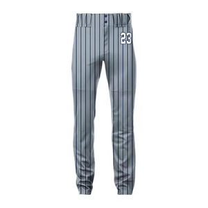 Pantalon de baseball personnalisé en gros, uniforme d'équipe OEM, manches courtes, imprimé, polyester respirant, séchage rapide, taille élastique extensible - Product Image 3