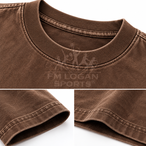 T-shirt Homme Oversize Vintage Marron Délavé avec Impression Graphique - Product Image 4