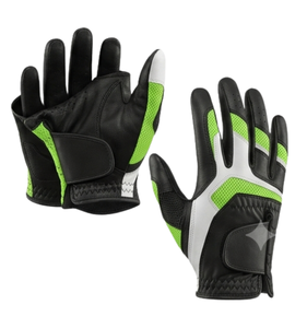Gants de golf en cuir véritable de qualité supérieure, à doigts complets, antidérapants, respirants, anti-humidité, avec fermeture auto-agrippante, unisexe, pour le sport - Product Image 3