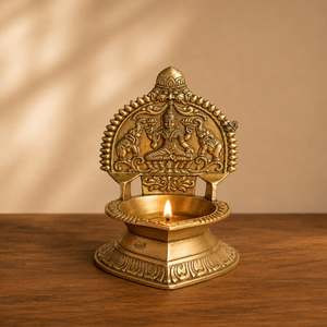 Lámpara decorativa de latón con diseño del Dios Ganesha, soporte para lámpara de aceite Akhand Diya para templo, disponible a precios de mayorista. - Product Image 5