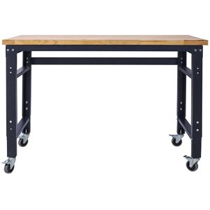 48 \ "banco da lavoro a rotolamento largo per garage regolabile in altezza banco attrezzi da officina con Top in legno di gomma in metallo - Product Image 5