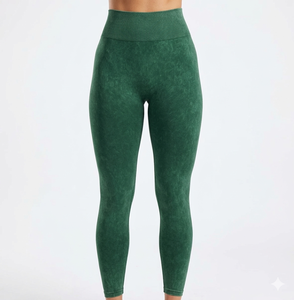 Seamless Knitted Gym Legging Women New Style Breathable Quick Dry Mid Waist Low Price Women's Leggings Yoga Wear - Product Image 1