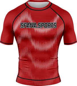 Camiseta de Manga Corta Personalizada por Sublimación para Hombre, con Tela de Compresión Flexible UPF50 220g para MMA y BJJ - Product Image 6