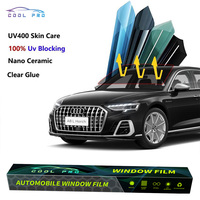Film teinté pour vitres de voiture 100 % amovible anti-UV, matériau PET de haute qualité, changeant de couleur et auto-réparant, anti-rayures