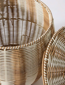 New Design Rattan Coquette <b>Basket</b> <b>Large</b> Handmade Woven Toy Organizer Kids Room Nursery Decoration - Product Image 5