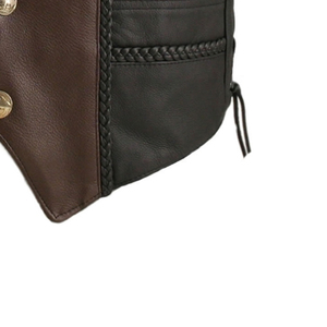 Veste en cuir pour homme de haute qualité, respirante, sans manches, multi-poches, style décontracté, pour l'été, vente en gros - Product Image 2