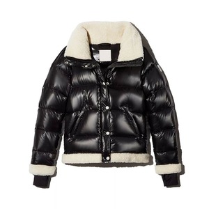 Veste d'hiver noire matelassée pour femme, chaude, en coton rembourré, style streetwear, respirante, en toile - Product Image 6