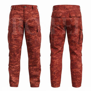 Custom Sublimation Camouflage Design Cargo Pants Multi Pocket Outdoor Workwear <b>Trousers</b> Breathable Slim Fitted Utility Pants - Product Image 4