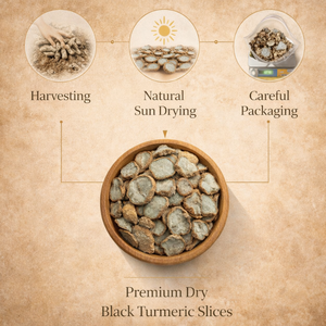Cúrcuma Negra Seca Premium (Kali Haldi) en Rodajas/Hojuelas |   Hierbas de Uso Múltiple, Procesadas Naturalmente y Puras, con 12 Meses de Vida Útil - Product Image 6