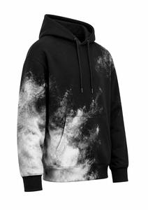 Men's Hooded Fleece Sweatshirt Spray Print Regular Fit Casual Pocket Autumn Breathable Knitted 100% Cotton <b>Raglan</b> Sleeve - Product Image 2