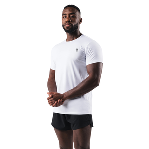 T-shirt à manches courtes pour homme, lot de 2, athlétique, pour la gym, entraînement, coton doux extensible, haut d'entraînement, vente en gros OEM - Product Image 2