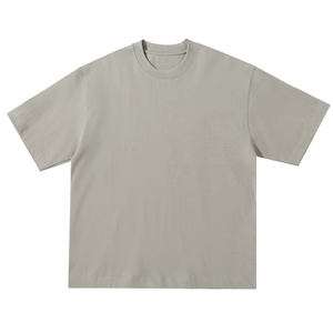 T-shirt en coton uni vert foncé à col rond et manches courtes pour homme, coupe classique, décontracté, en jersey tricoté, teinture unie - Product Image 3