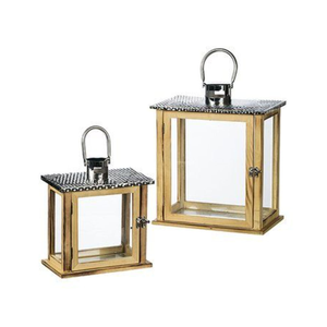 Lanterne en bois écologique de qualité supérieure avec poignée, design antique, décoration d'intérieur, lanterne à bougie, décoration du Ramadan - Product Image 2