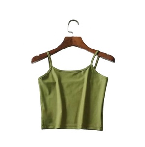 Haute qualité nouvelle mode femmes côtelé débardeur haut court sans manches OEM respirant vêtements actifs séchage rapide extensible capable personnalisé - Product Image 1