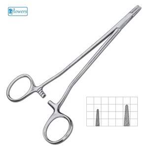 6flowers F7-064 Pince porte-aiguille chirurgicale en acier inoxydable, manuelle, Classe II ISO 2015, instrument de chirurgie générale, certifiée CE - Product Image 1