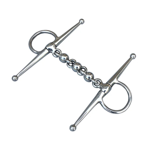 Bocado completo de acero inoxidable para caballo, equipo ecuestre Waterford, boquilla de cobre de 14.3cm - Product Image 2