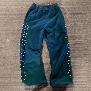 TRACK SPORTS <b>Men's</b> Wide Leg Pants <b>Elastic</b> <b>Waist</b> Pockets Breathable Polyester/Cotton Casual <b>Trousers</b> - Product Image 4