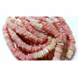 4mm 5mm naturel ombré rose opale Heishi carré plat Cabochon perles brin bijoux fabricants IGI certifié pierres précieuses perlées - Product Image 3