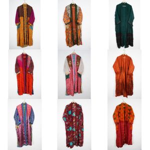 Wholesale Luxury Custom 100% Silk Kimono Bathrobe Printed Vintage Loungewear for Women Home Clothes Sleep Summer Season - Product Image 1