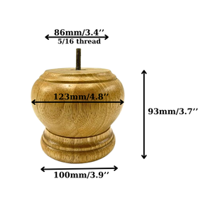 Classic Turned Wooden Furniture Leg Decorative Vintage Style for Sofa Cabinet Coffee Table Replacement - Product Image 5