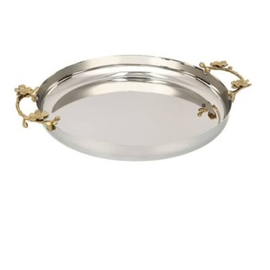 Bandeja de Metal Hecha a Mano con Acabado Pulido Antiguo, Forma Personalizada, Diseño Único, Último Estilo, para Servir Aperitivos, a un Precio Accesible - Product Image 2