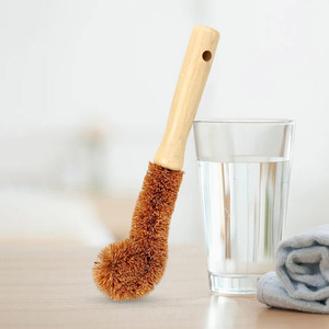 Natural coconut coir <b>brush</b> best choice baby <b>bottle</b> cleaning <b>brushes</b> eco fiber drink ware scrubber - Product Image 1