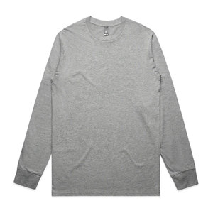 T-shirt basique décontracté haut de gamme pour homme, rouge, à manches longues, en coton prérétréci de qualité supérieure, col rond, durable - Product Image 2