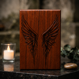 Wooden Cremation Urn Human Ashes <b>Memorial</b> Urn Brown Burial <b>Keepsake</b> <b>Box</b> Custom Size - Product Image 4