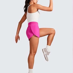 Shorts pour femmes fins, respirants, de haute qualité, taille mi-haute, motif uni, 100% coton, séchage rapide, coupe-vent, personnalisables OEM ODM - Product Image 5