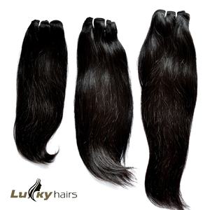 Vente en gros pas cher Prix 100% brut vierge cheveux humains armure longue ligne droite vietnamienne faisceaux Machine Double trame noir cheveux humains - Product Image 5