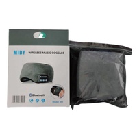 Masque de sommeil sans fil Bluetooth 5.3 en velours avec microphone, anti-rides, occultant la lumière, autonomie de 10 heures pour la musique pendant le sommeil