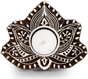 Vedela Naturals Wooden Bohemian Multi-Functional Round <b>Tea</b> <b>Light</b> Holder Multi-Piece Package for Back to School - Product Image 6