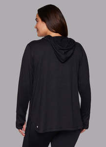 Sweat à capuche décontracté pour femme en tricot respirant à séchage rapide, couleur unie, manches longues, 100 % polyester, collection automne 2025, modèle HR962 - Product Image 6