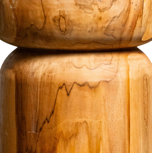 Tabouret cylindrique rustique en teck naturel ARTERRA Premium, meubles en teck faits à la main, entrepôt, hôtel, studio unique - Product Image 3