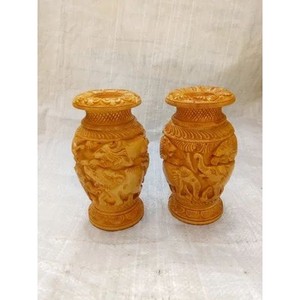 Jarrón Cilíndrico de Madera de Sheesham Hecho a Mano - Precios al por Mayor B2B - Product Image 1