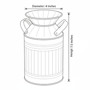 Bouteille à lait galvanisée avec poignées pour la décoration de fleurs et de plantes à la maison, les événements de jardin et de pelouse - Product Image 6