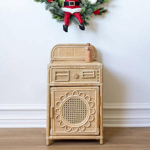 Enfants semblant jouer jouets petite machine à laver en rotin adorable mini jouet en bois modèle de meubles de maison pour les enfants - Product Image 5