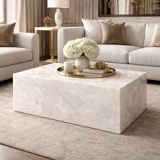 Mesa de Centro de Mármol Natural con Encimera de Resina Ecológica para Uso en Hoteles y Tocadores, Diseño Rústico, Piedra Natural - Product Image 2