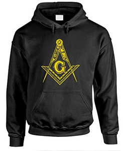 Sweat à capuche maçonnique, Brothers By Choice Freemason Gold Square & Compass Hoodie, SM-5XL - Product Image 2