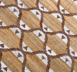 Tapis en jute fait main, tissé à la main, en fibres naturelles, écologique, fin, tressé, à poils ras, style abstrait moderne, anti-bactérien, pour l'exercice et la prière - Product Image 1