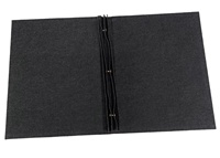 Couverture de menu économique en tissu denim noir de luxe, format 9*12 pouces, certifiée ISO, nouvelle collection pour restaurants et hôtels