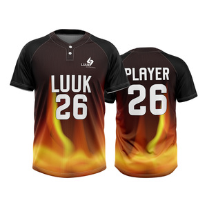 เสื้อเบสบอลผู้ชายสั่งทำขายส่ง ผ้าโพลีเอสเตอร์ 100% ปักลาย แห้งเร็ว พร้อมสกรีนลาย - Product Image 1