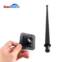 Support de mât de drapeau noir durable pour accessoires d'artisanat de jeu d'eau de bateau gonflable en PVC