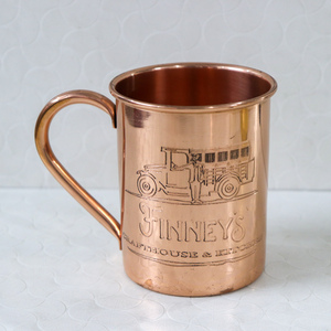 Taza de Cobre Premium con Grabado, Diseño de Auto Escénico, Redonda, Pulida, Vintage, con Asa, a Prueba de Fugas, Moderna y Lujosa - Product Image 3